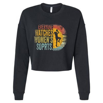 Everyone Watches Women Sports Basketball Cropped Pullover Crew