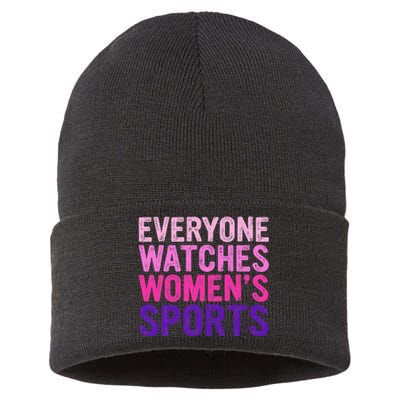 Everyone Watches Women Sports Support Sustainable Knit Beanie