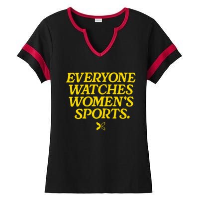 Everyone Watches Womens Sports Ladies Halftime Notch Neck Tee