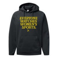 Everyone Watches Womens Sports Performance Fleece Hoodie