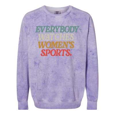 Everybody Watches Wo Sports Colorblast Crewneck Sweatshirt