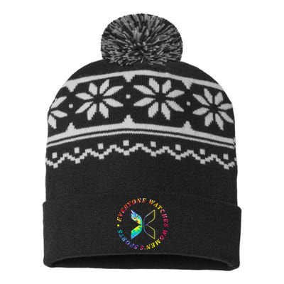 Everyone Watches Women Sports USA-Made Snowflake Beanie