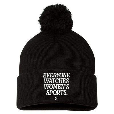 Everyone Watches Women Sports Pom Pom 12in Knit Beanie