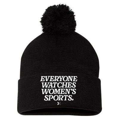 Everyone Watches Women S Sports Pom Pom 12in Knit Beanie