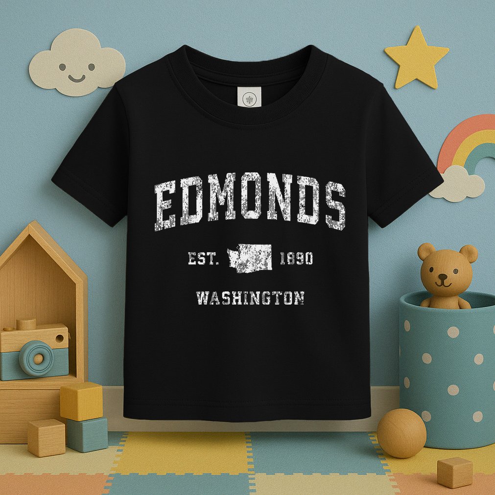 Edmonds Washington Wa Vintage Athletic Sports Design Toddler T-Shirt