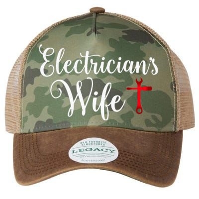 Electricians Wife who loves Funny Electrician Husband Legacy Tie Dye Trucker Hat