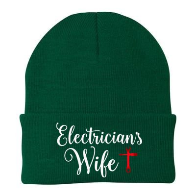 Electricians Wife who loves Funny Electrician Husband Knit Cap Winter Beanie