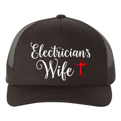 Electricians Wife who loves Funny Electrician Husband Yupoong Adult 5-Panel Trucker Hat