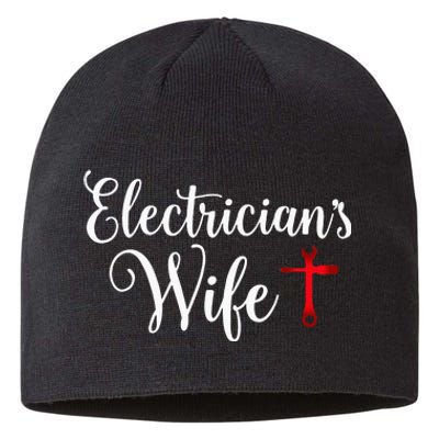 Electricians Wife who loves Funny Electrician Husband Sustainable Beanie