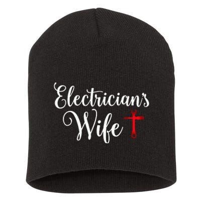 Electricians Wife who loves Funny Electrician Husband Short Acrylic Beanie