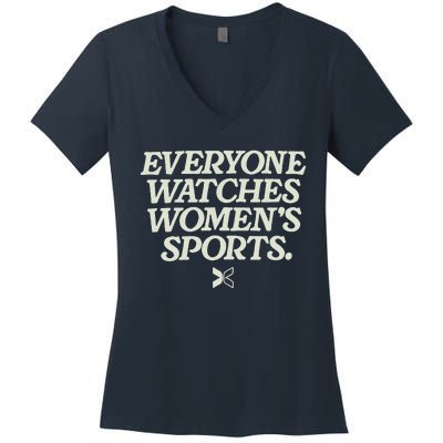 Everyone Watches Women Sports Women's V-Neck T-Shirt