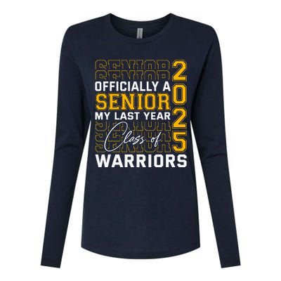 Eastern Wayne Warriors Officially A Senior Class Of 2025 Hs Womens Cotton Relaxed Long Sleeve T-Shirt