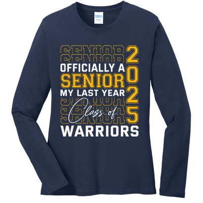 Eastern Wayne Warriors Officially A Senior Class Of 2025 Hs Ladies Long Sleeve Shirt