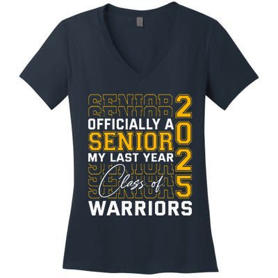 Eastern Wayne Warriors Officially A Senior Class Of 2025 Hs Women's V-Neck T-Shirt