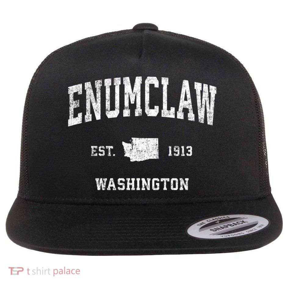 Enumclaw Washington Wa Vintage Sports Flatbill Hat
