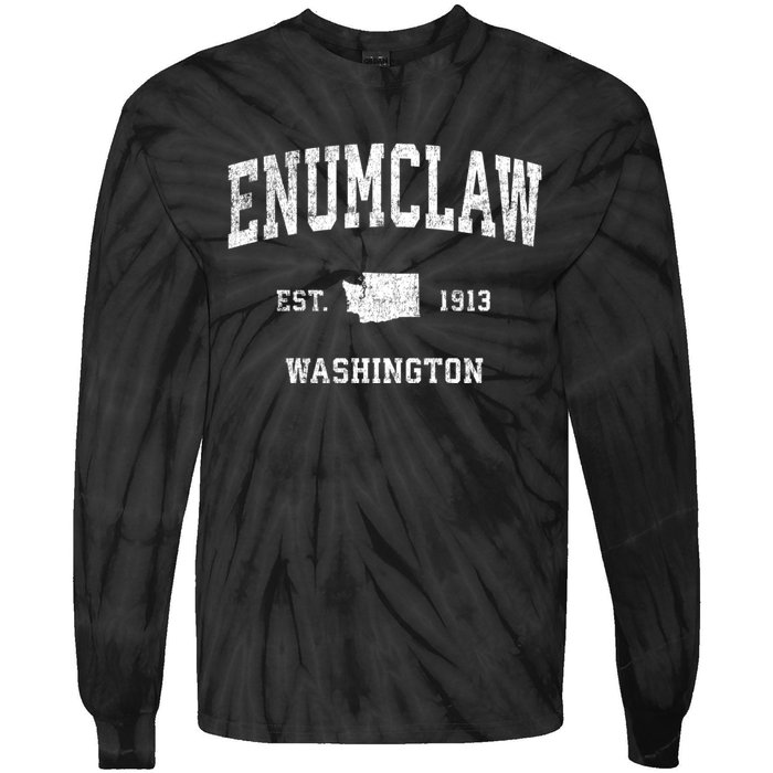 Enumclaw Washington Wa Vintage Sports Tie-Dye Long Sleeve Shirt