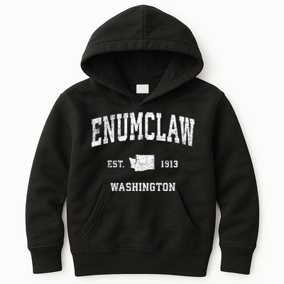 Enumclaw Washington Wa Vintage Sports Kids Hoodie