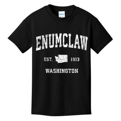 Enumclaw Washington Wa Vintage Sports Kids T-Shirt