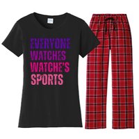 Everyone Watches WomenS Sports Women's Flannel Pajama Set