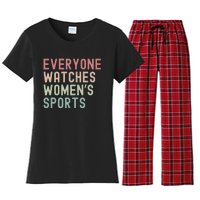 Everyone Watches Women Sports Women's Flannel Pajama Set