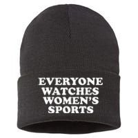 Everyone Watches Women Sports Funny Sustainable Knit Beanie