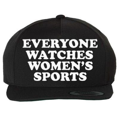 Everyone Watches Women Sports Funny Wool Snapback Cap