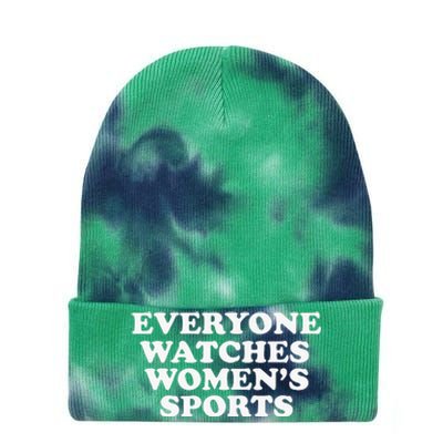 Everyone Watches Women Sports Funny Tie Dye 12in Knit Beanie