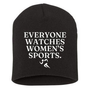 Everyone Watches Women’S Sports Short Acrylic Beanie