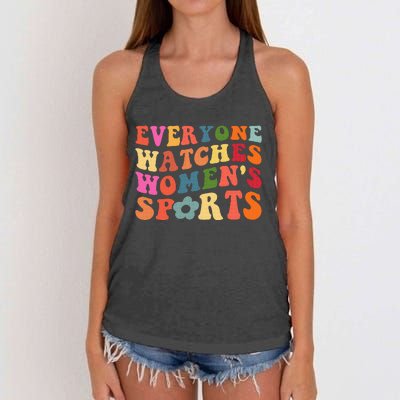 Everyone Watches Women Sports Women's Knotted Racerback Tank