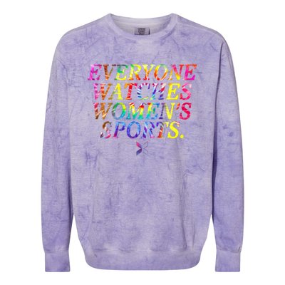 Everyone Watches Women Sports Colorblast Crewneck Sweatshirt