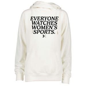 Everyone Watches Womens Sports Womens Funnel Neck Pullover Hood