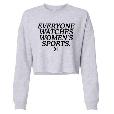 Everyone Watches Womens Sports Cropped Pullover Crew