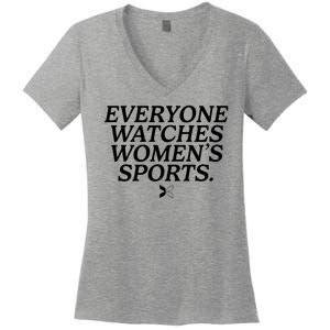 Everyone Watches Womens Sports Women's V-Neck T-Shirt