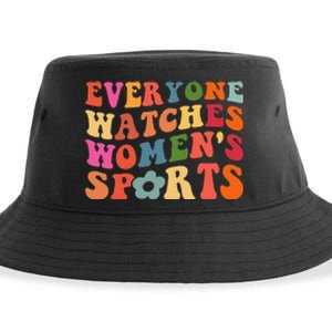 Everyone Watches Women Sports Retro Feminist Sustainable Bucket Hat