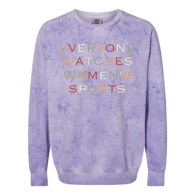 Everyone Watches Women Sports Colorblast Crewneck Sweatshirt