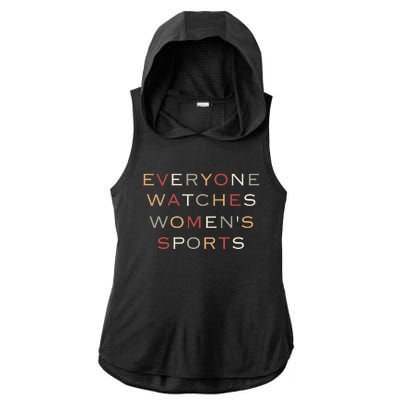 Everyone Watches Women Sports Ladies PosiCharge Tri-Blend Wicking Draft Hoodie Tank