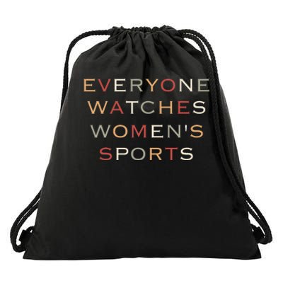 Everyone Watches Women Sports Drawstring Bag