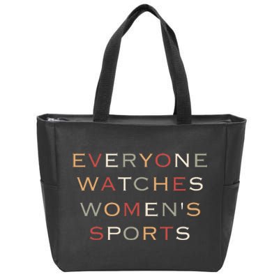 Everyone Watches Women Sports Zip Tote Bag