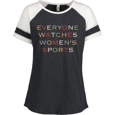 Everyone Watches Women Sports Enza Ladies Jersey Colorblock Tee