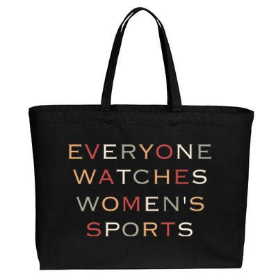 Everyone Watches Women Sports Cotton Canvas Jumbo Tote