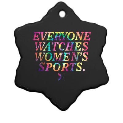 Everyone Watches Women Sports Funny Sports Ceramic Star Ornament