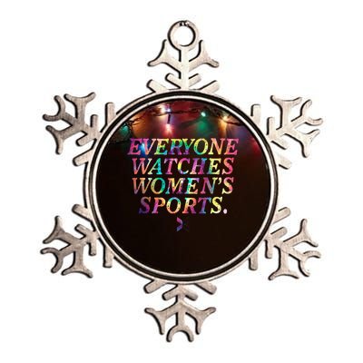 Everyone Watches Women Sports Funny Sports Metallic Star Ornament