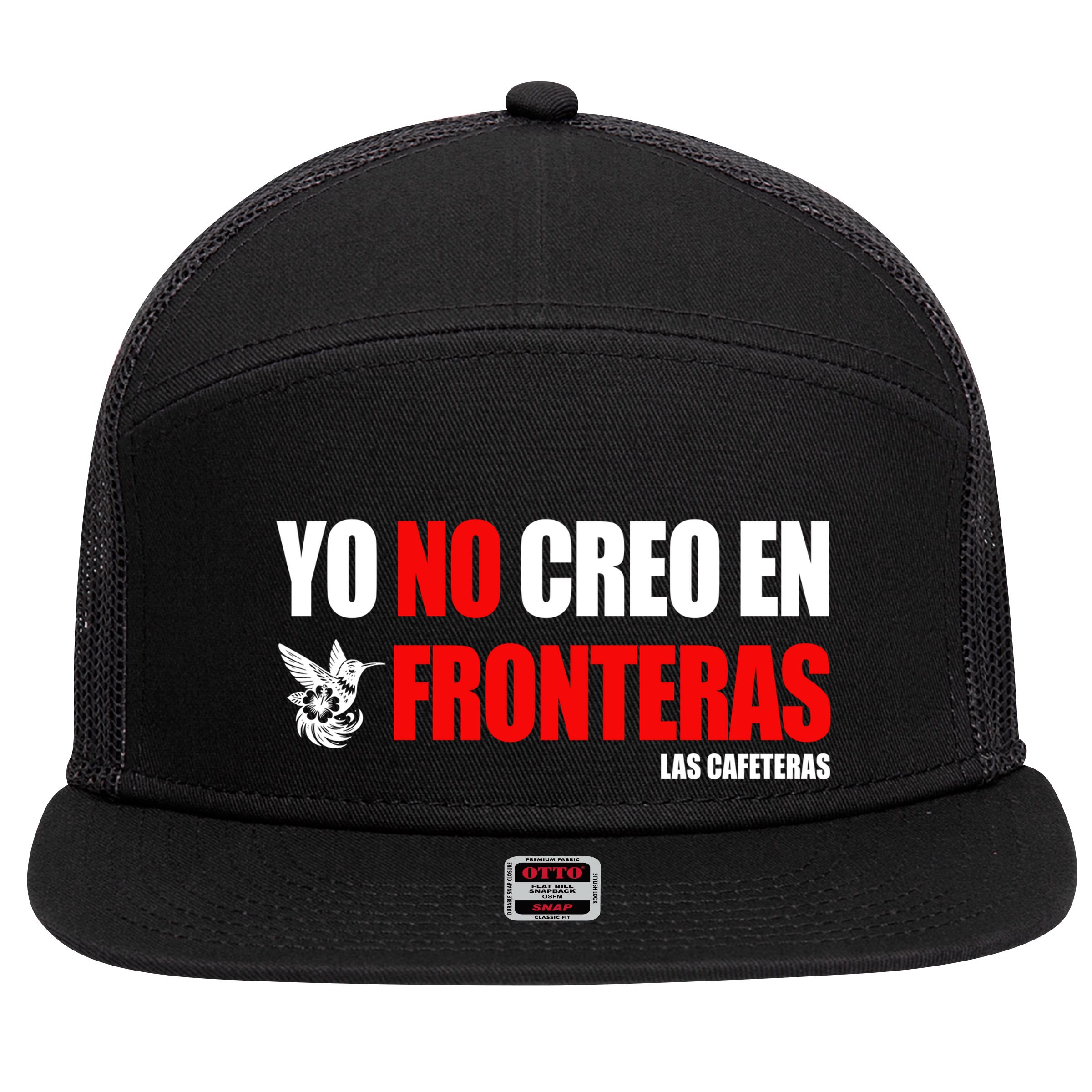 Ellison Wear Yo No Creo En Fronteras 7 Panel Mesh Trucker Snapback Hat