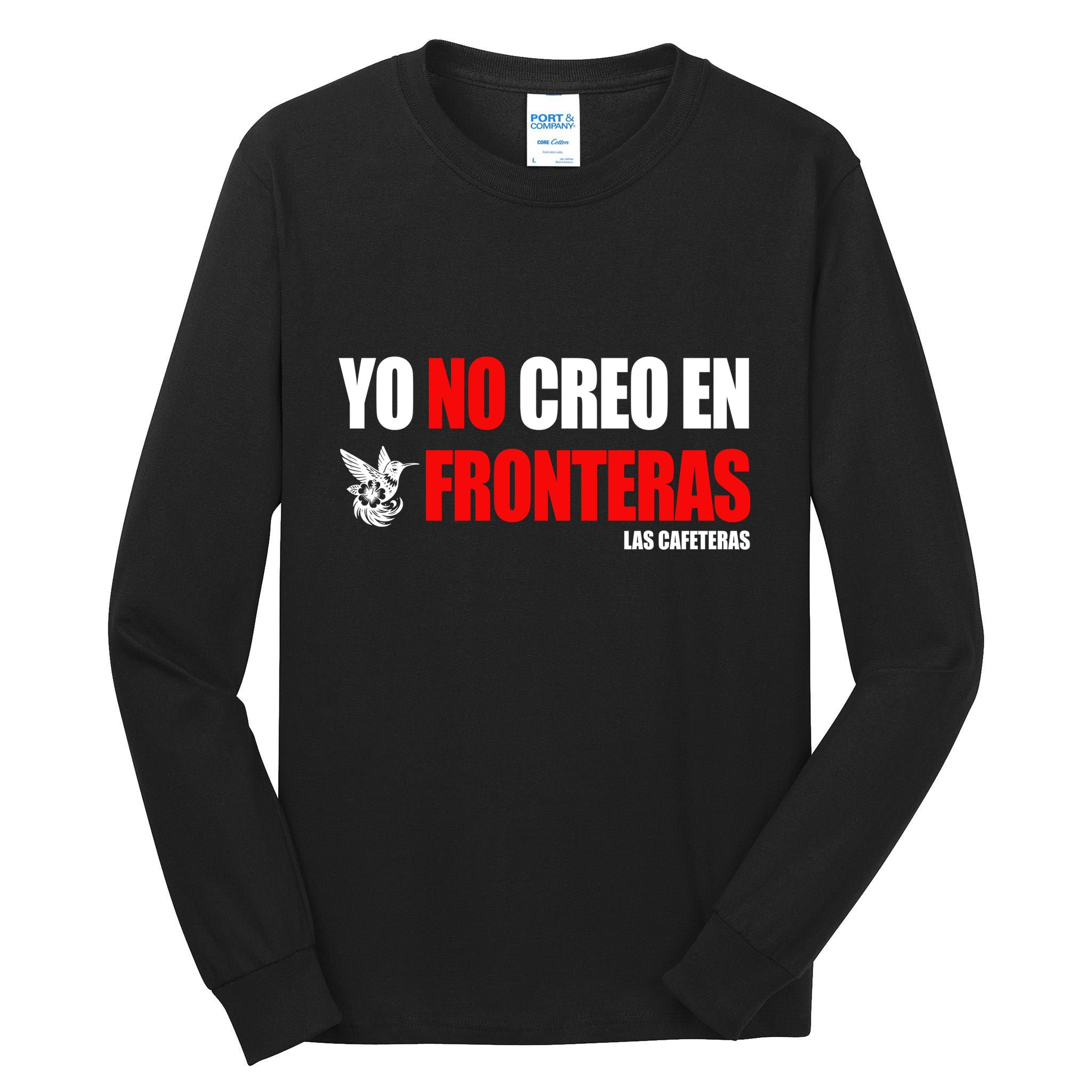 Ellison Wear Yo No Creo En Fronteras Tall Long Sleeve T-Shirt