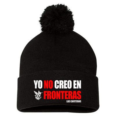 Ellison Wear Yo No Creo En Fronteras Pom Pom 12in Knit Beanie