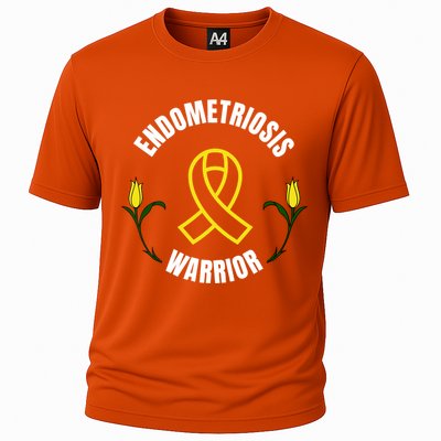 Endometriosis Warrior Yellow Ribbon Cooling Performance Crew T-Shirt