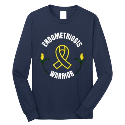 Endometriosis Warrior Yellow Ribbon Long Sleeve Shirt