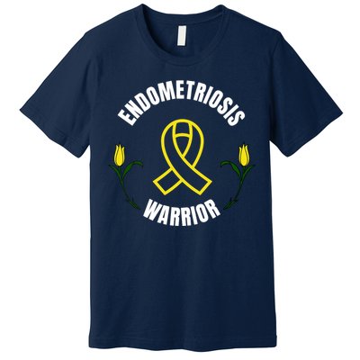 Endometriosis Warrior Yellow Ribbon Premium T-Shirt