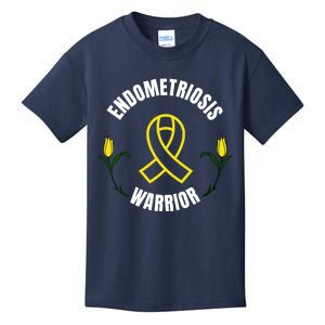 Endometriosis Warrior Yellow Ribbon Kids T-Shirt