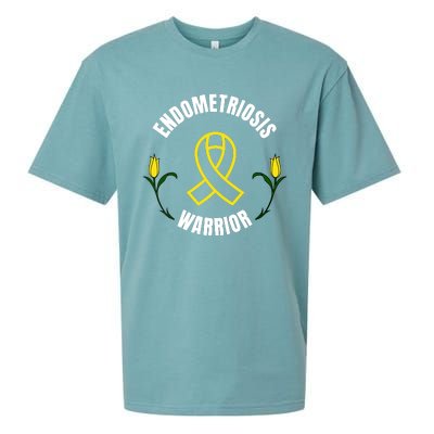 Endometriosis Warrior Yellow Ribbon Sueded Cloud Jersey T-Shirt